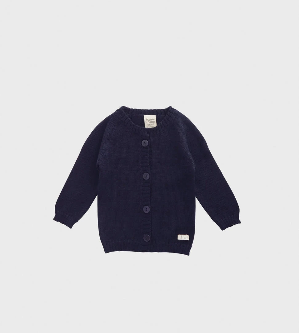 Nature Baby | Merino Knit Cardigan | Navy Baby + Child