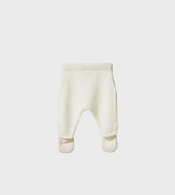 New In Baby Nature Baby | Merino Knit Footed Rompers | Natural