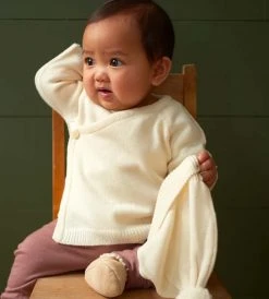 Nature Baby | Merino Knit Kimono Jacket | Natural