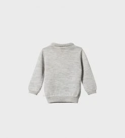 Nature Baby | Merino Knit Pullover Jumper | Light Grey Marl