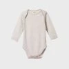Nature Baby | Merino Long Sleeve Bodysuit | Light Grey Marl Baby + Child