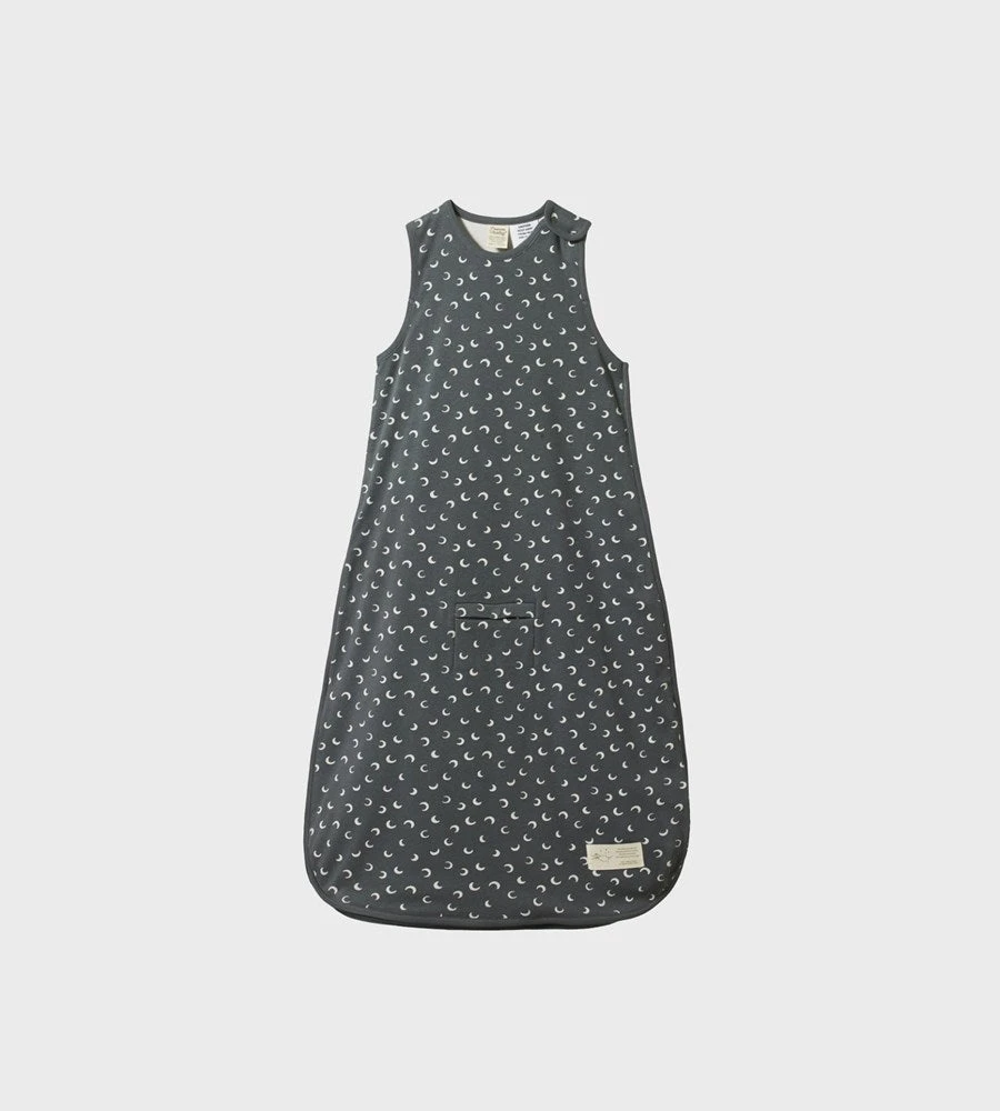 Nature Baby | Organic Cotton Sleeping Bag | Mini Crescent Moon Grey Print Baby + Child