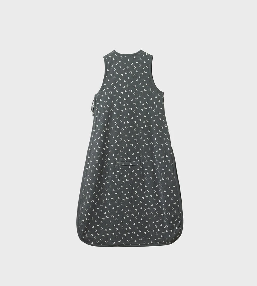 Nature Baby | Organic Cotton & Merino Sleeping Bag | Mini Crescent Moon Grey Print