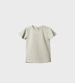 Nature Baby | Petal Sleeve Tee | Light Grey Marl