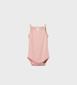 Baby + Child Nature Baby | Pointelle Camisole Bodysuit | Rose Bud