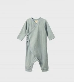 Nature Baby | Pointelle Kimono Stretch & Grow One Piece | Moonrise Baby + Child