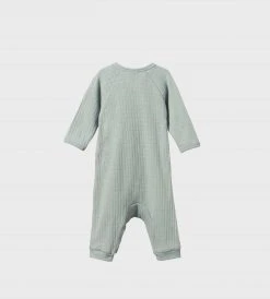 Nature Baby | Pointelle Kimono Stretch & Grow One Piece | Moonrise Baby + Child