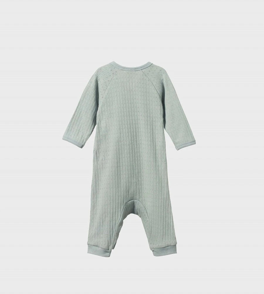 Nature Baby | Pointelle Kimono Stretch & Grow One Piece | Moonrise Baby + Child