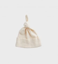 Nature Baby | Pointelle Knotted Beanie Hat | Natural Baby + Child