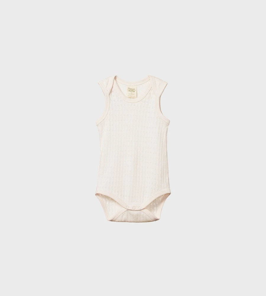 Nature Baby | Singlet Bodysuit Pointelle | Natural