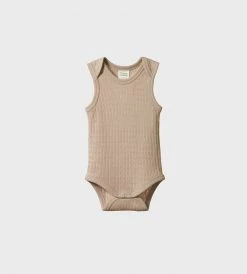 Baby + Child Nature Baby | Singlet Bodysuit Pointelle | Nougat