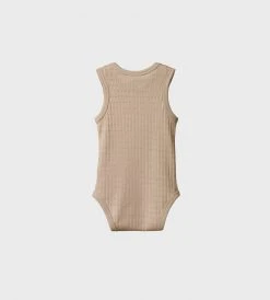 Baby + Child Nature Baby | Singlet Bodysuit Pointelle | Nougat
