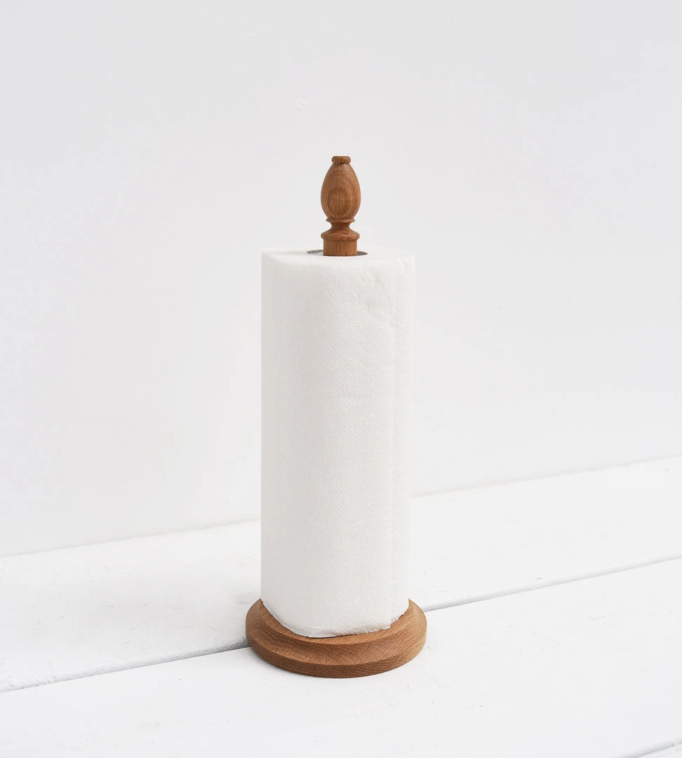 Creamore Mill Oak Kitchen Roll Stand Homewares