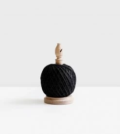 Heaven In Earth Homewares Oak String Tidy With Blade Cutter | Black String