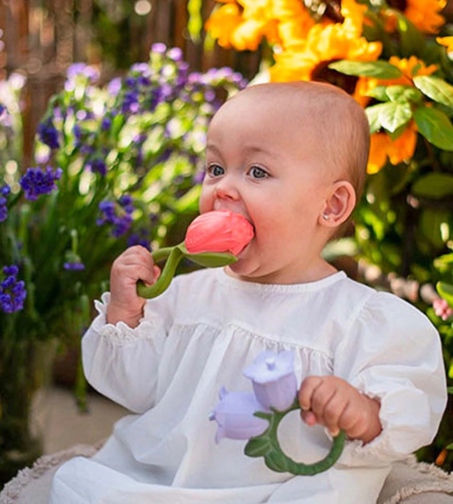 Oli & Carol | Baby Teether | Theo The Tulip Baby + Child