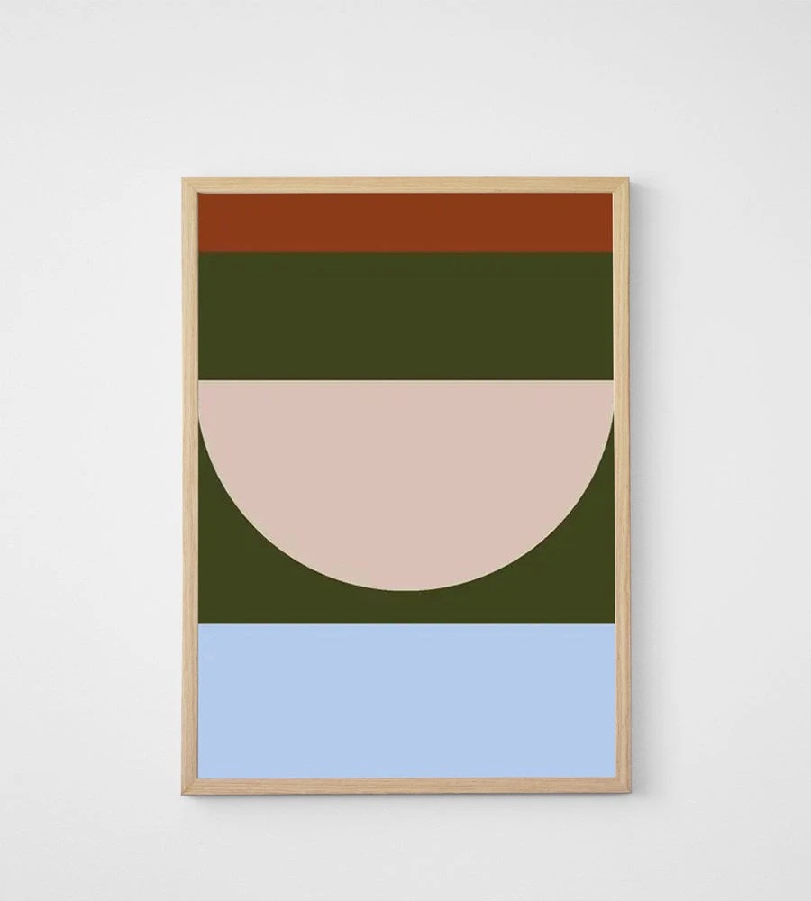 Coming Soon + Preorder Paper Collective | Half Circles IV Multi | Framed Print