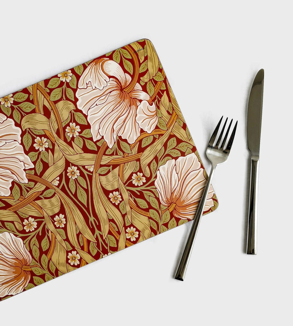 Pimpernel | Table Mat Set Of 6 | Red