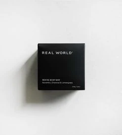 Real World | Revive Soap Bar | Koromiko, Charcoal & Lemongrass | Black Homewares