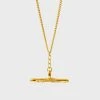 Fashion + Beauty Released From Love | Classic Fob Necklace 003 | Gold Vermeil