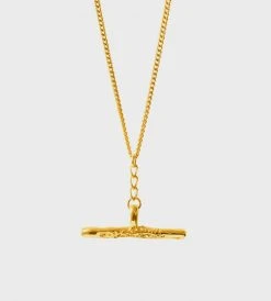 Fashion + Beauty Released From Love | Classic Fob Necklace 003 | Gold Vermeil