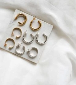 Fashion + Beauty Released From Love | Classic Hoops 009 | Sterling Silver