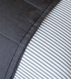 Seneca | Classic Ticking Stripe Duvet Set | Black