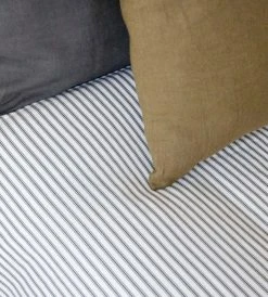 Seneca | Classic Ticking Stripe Duvet Set | Black