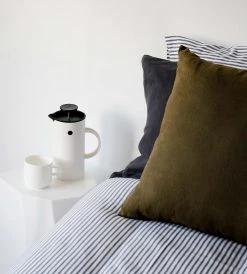Seneca | Classic Ticking Stripe Duvet Set | Black