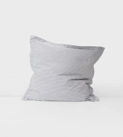 Homewares Seneca | Classic Ticking Stripe European Pillowcase | Navy