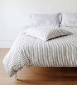 Homewares Seneca | Classic Ticking Stripe European Pillowcase | Navy