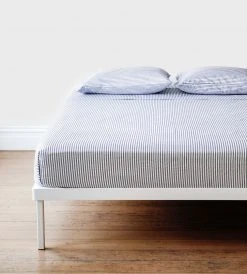 Seneca | Classic Ticking Stripe Standard Pillowcase Pair | Navy Homewares