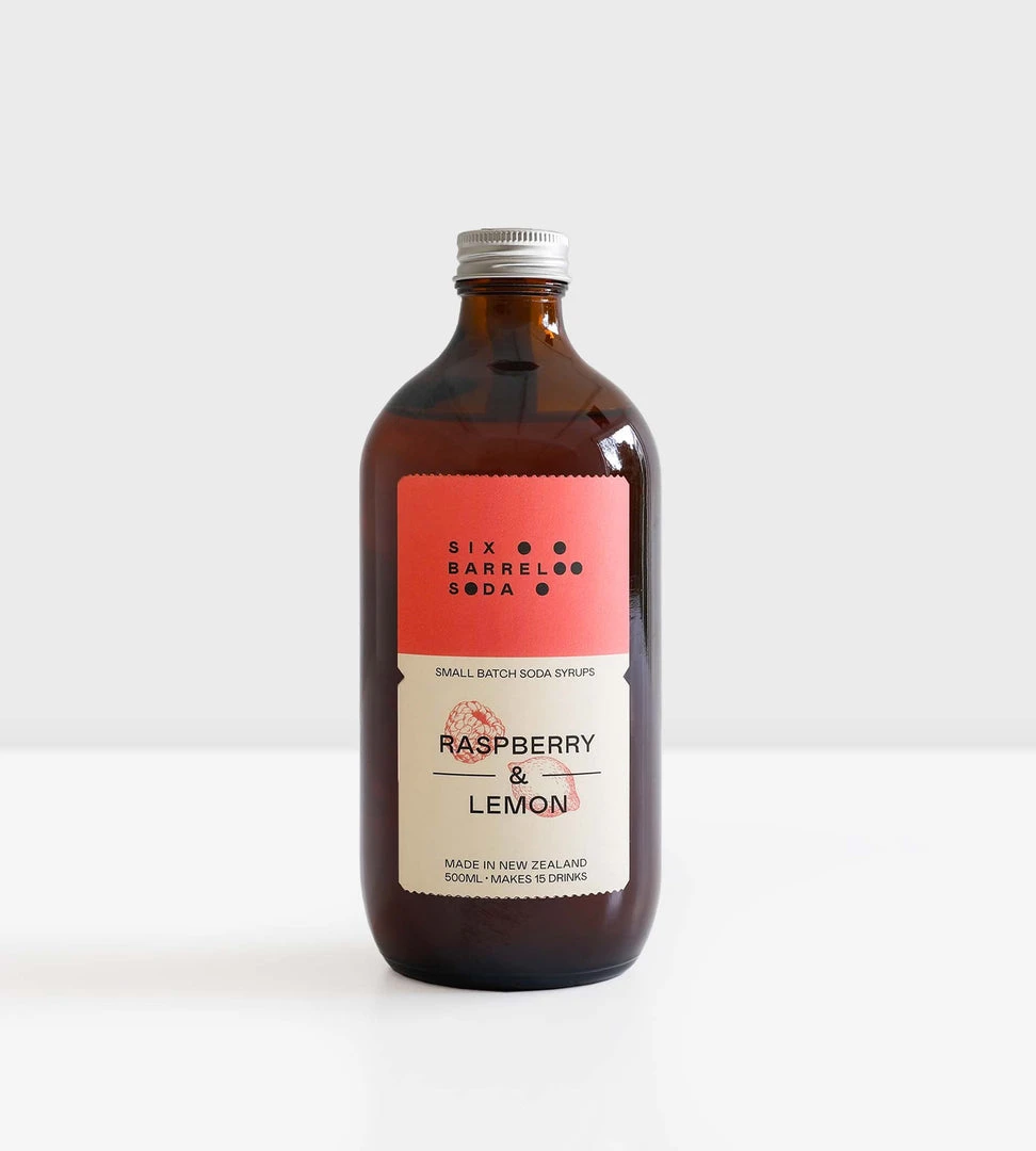 Six Barrel Soda Co. | Soda Syrup | Raspberry & Lemon Homewares