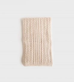 Sophie | Cosy Cable Scarf | Oat New In Fashion