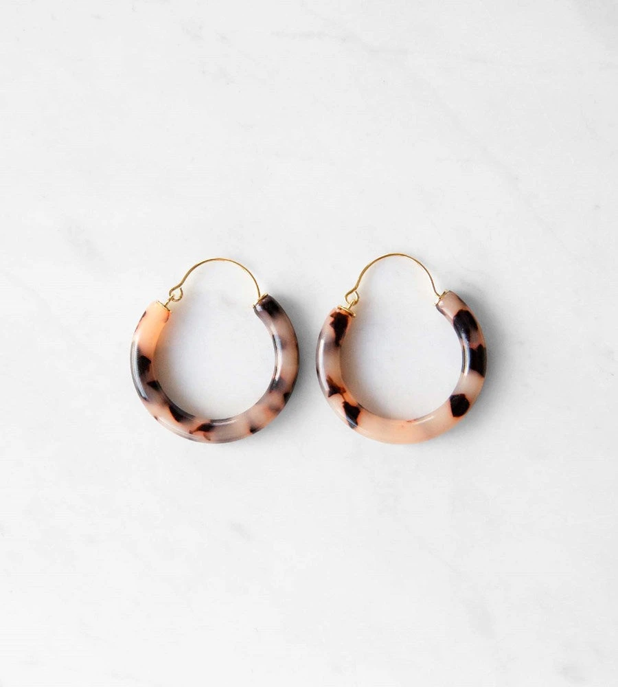 New Arrivals Sophie | Baby Bold Hoops | Light Tort