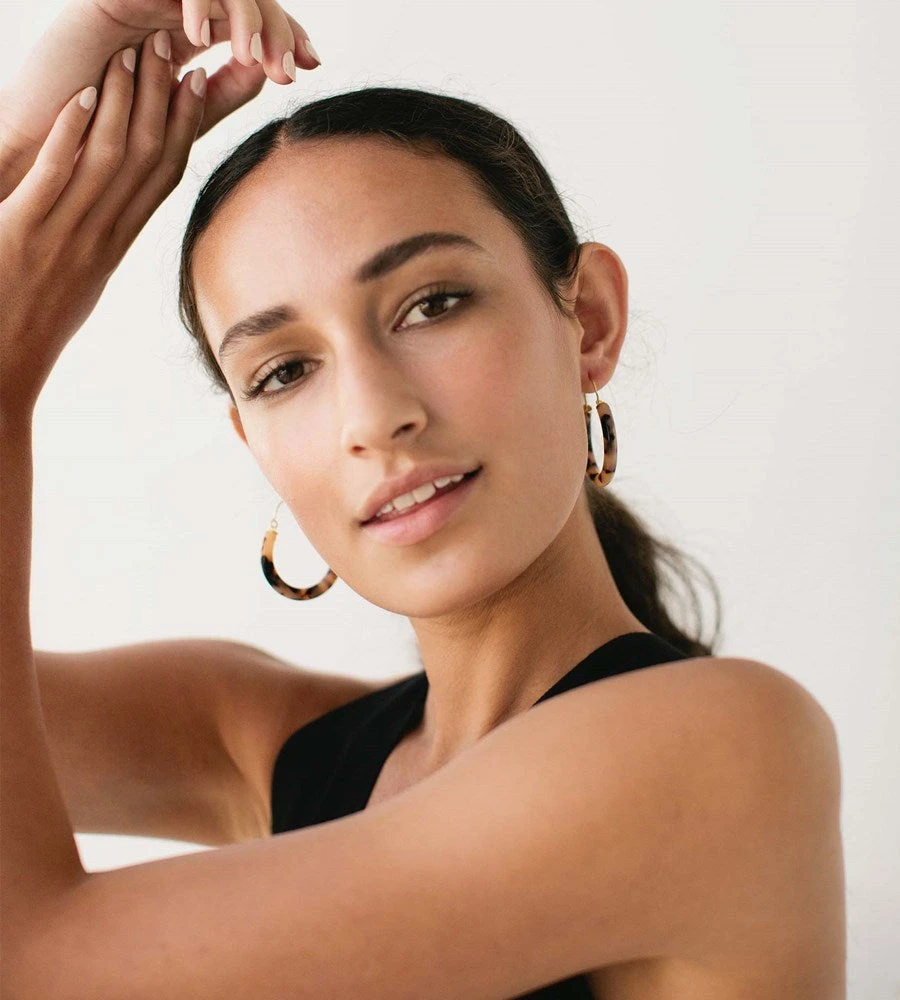 New Arrivals Sophie | Baby Bold Hoops | Light Tort