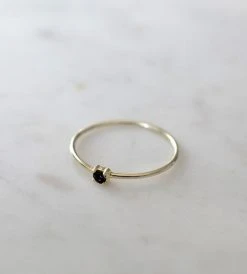 Sophie | Mini Rock Ring Black | Gold Fashion + Beauty