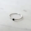 Fashion + Beauty Sophie | Mini Rock Ring Black | Silver