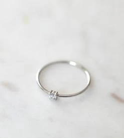 Sophie | Mini Rock Ring Clear | Silver Fashion + Beauty