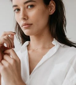 Sophie | Mini Rock Studs Black Earrings | Gold