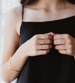 Sophie | Two Smooth Band | Silver Fashion + Beauty