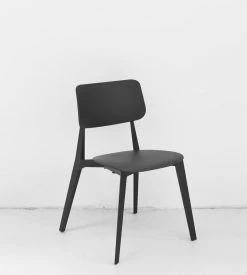 Papaya Stellar Stackable Dining Chair | Charcoal