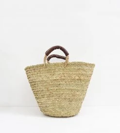 Epicure Trading Homewares Tangier | Rustic Basket With Leather Handles