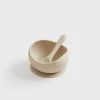 Tiny Table Co. | Suction Bowl And Spoon Set | Sand