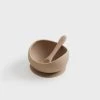 New Arrivals Tiny Table Co. | Suction Bowl And Spoon Set | Stone