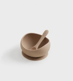 New Arrivals Tiny Table Co. | Suction Bowl And Spoon Set | Stone