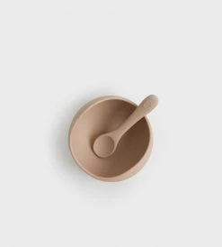 New Arrivals Tiny Table Co. | Suction Bowl And Spoon Set | Stone