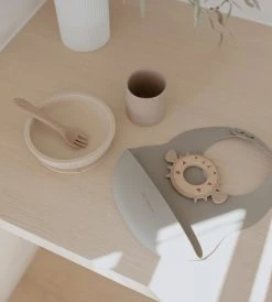 New Arrivals Tiny Table Co. | Silicone Catch Bib | Olive