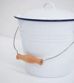 Falcon Enamelware Traditional Enamel | Bucket With Lid Homewares
