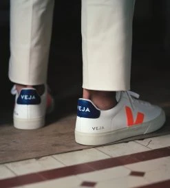 Veja | Campo Chromefree Sneaker | Extra White Orange-Fluo Cobalt Fashion + Beauty