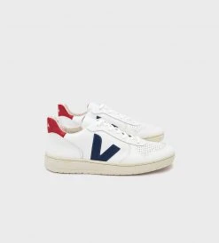 Veja | V10 Leather Sneaker | Extra White Nautico Pekin
